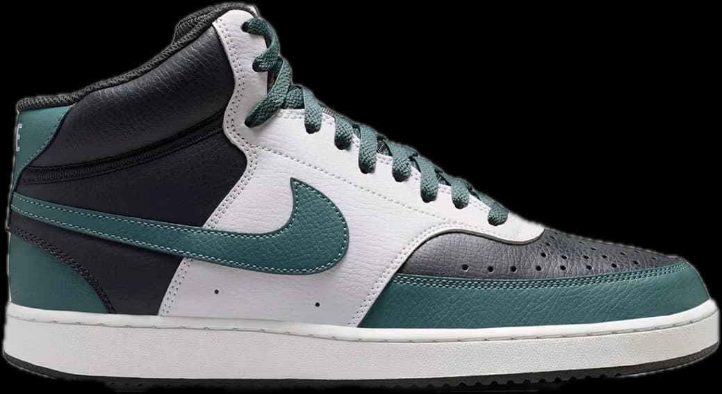 Nike Court Vision Mid in black, teal and white